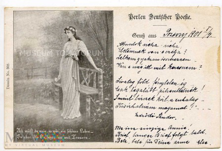 Kobieta przy ławce - 1900