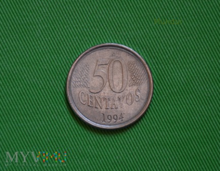 Duże zdjęcie Moneta brazylijska: 50 centavos 1994