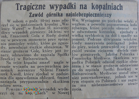 Wycinek z gazety 1936