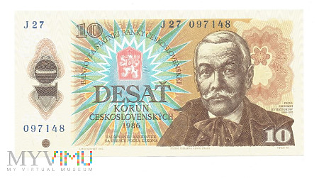 Czechosłowacja - 10 koron, 1986r.