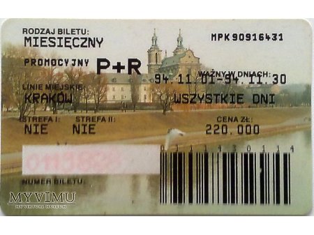 Duże zdjęcie Bilet MPK Kraków 5