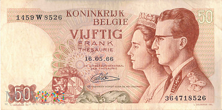 Belgia - 50 franków (1966)