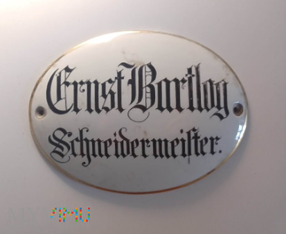 Ernst Bartlog Schneidermeister Krotoschin - szyld
