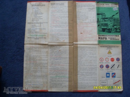 Samochodowa mapa kierowcy wojskowego-1983r.