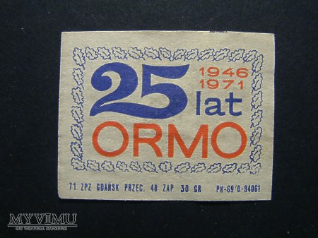 Etykieta - 25 lat ORMO