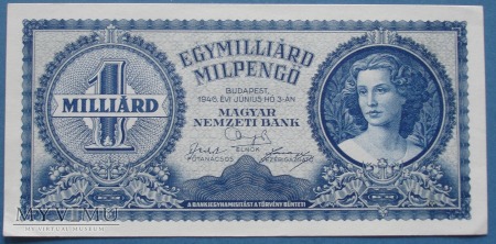 1 mld Milpengo 1946 r - Wegry - Hungary