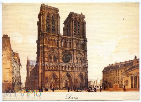 Paryż - Katedra Notre-Dame - dawne czasy