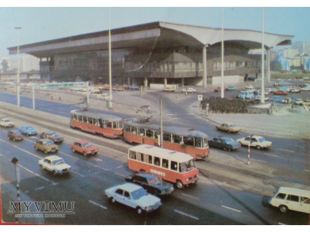Duże zdjęcie c. 1985 WARSZAWA Dworzec Centralny Autobus Orbis