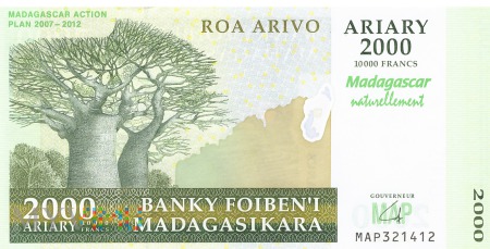 Madagaskar - 2 000 ariary (2007)