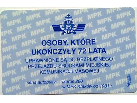 Bilet MPK Kraków 48