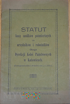 Umowa Kasy zasiłków pośm. DOKP Katowice - 1928