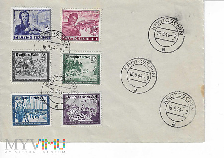 Całość filatelistyczna - Krotoszyn 16.09.1944 r.