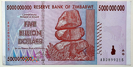 Zimbabwe 5 000 000 000 $ 2008