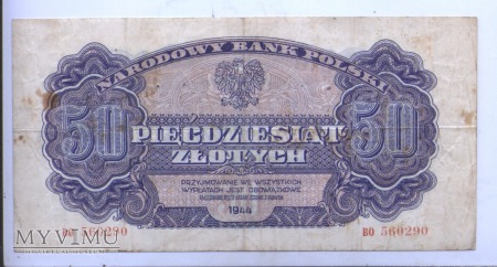 Duże zdjęcie 50 złotych - 1944 ("obowiązkowe")