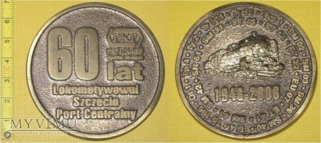 Duże zdjęcie Medal kolejowy Lokomotywowni Szczecin Port Centr.
