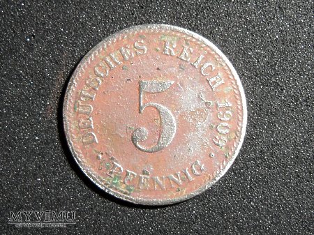 5 pfennig 1909