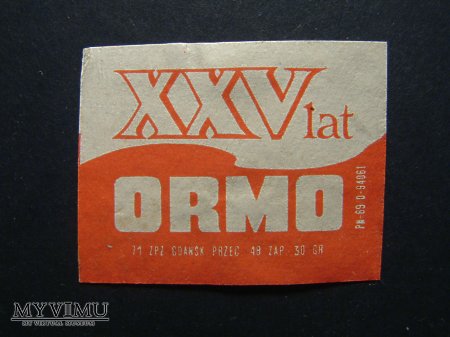 Etykieta - XXV lat ORMO