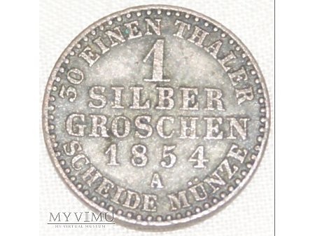 1 silber groschen 1854 A