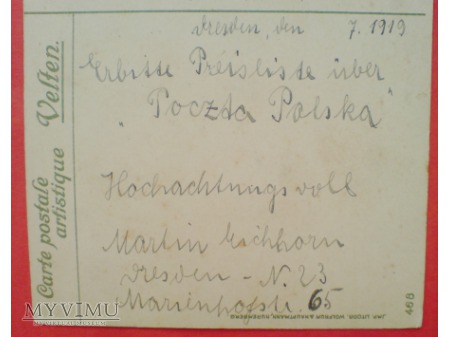 1919 EZE Francja Manuel Wielandl pocztówka