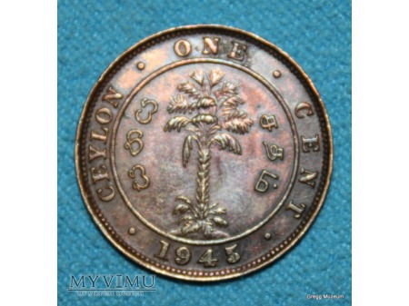 1 cent cejloński 1945