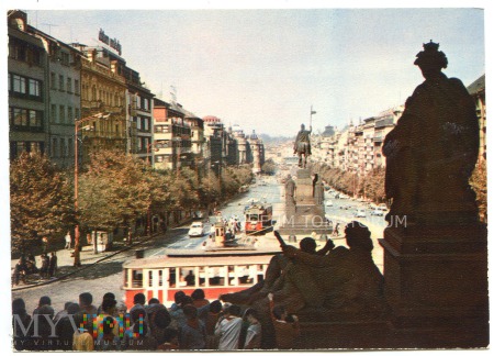 Duże zdjęcie Praha - Plac Wacława - lata 70-te XX w.