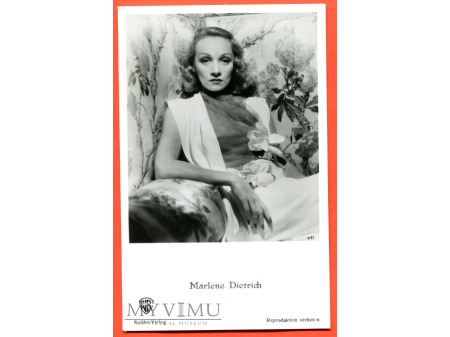 Duże zdjęcie Marlene Dietrich papieros KOLIBRI nr 411