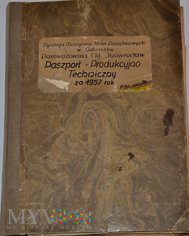 1957 - Paszport Parowozowni w Inowrocławiu