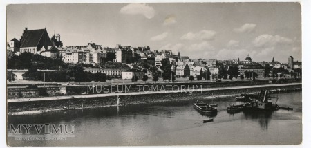 Duże zdjęcie W-wa - Wisła - Stare Miasto - barki - 1962