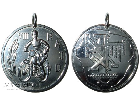 VIII Rajd Motorowy Metalowców Bydgoszcz medal 1971