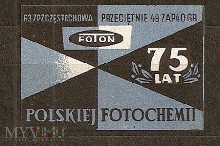 75 lat Polskiej Fotochemii.1963