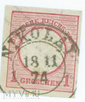 Znaczek 1 grosz- 1874