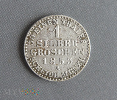 1 silber groschen srebrny grosz 1853