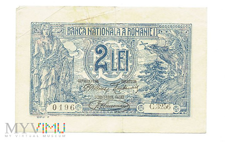 Duże zdjęcie Rumunia - 2 Lei 1920r.