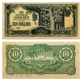 Duże zdjęcie 10 Dollars 1942 (MP) japońska okupacja Malajów