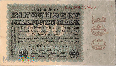 Niemcy - 100 000 000 marek (1923)