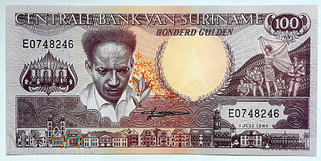 Surinam 100 gulden 1986