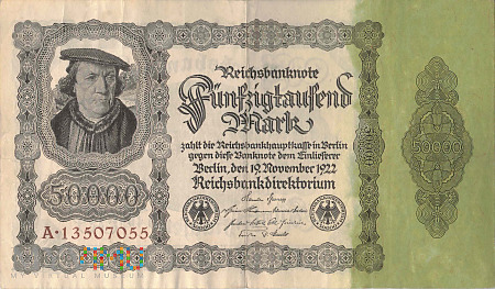 Duże zdjęcie Niemcy - 50 000 marek (1922)