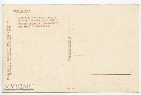 Wieliczka - Szyb Daniłowicza - 1922