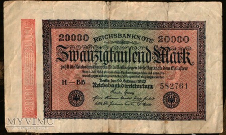 20000 marek- 1923 - Niemcy