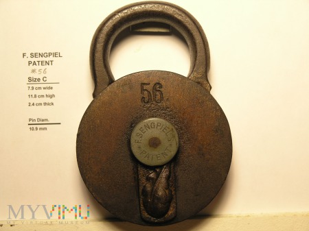 F. Sengpiel Patent Padlock, #56- Size 