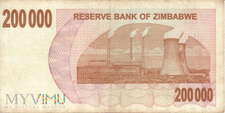 Duże zdjęcie ZIMBABWE 200000 DOLLARS 2007