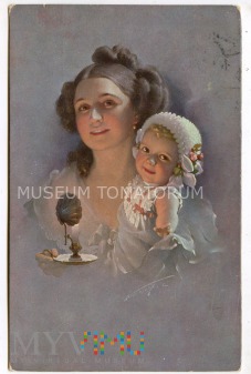 Macierzyństwo - Mama z córeczką - 1923
