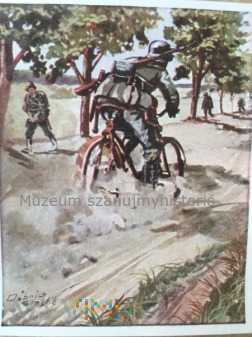 żołnierz na rowerze