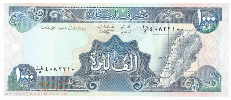 Liban - 1 000 funtów (1988)