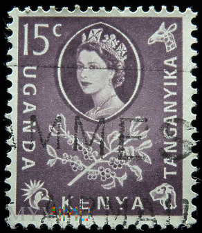 Kenia Uganda Tanganika 15c Elżbieta II