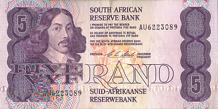 Republika Południowej Afryki - 5 randów (1994)