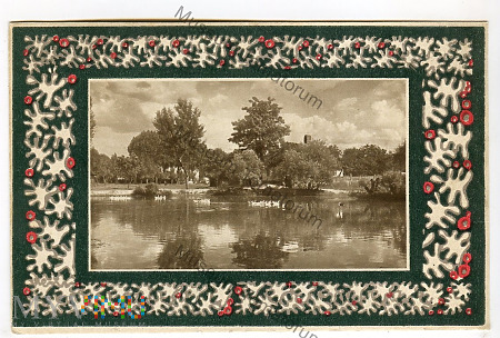 Pejzaż wiejski z jeziorkiem - 1919