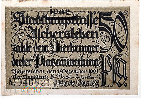 Aschersleben 50 pf 1921