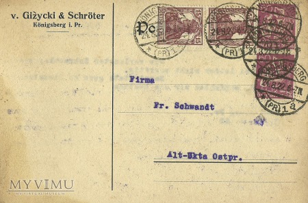 Gizycki & Schroter Konigsberg 1922 r.