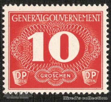 Postgebührenmarke 10 groszy